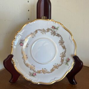 Bavaria Edelstein Princess Rose Saucer Set of 4 Saucers Fine Porcelain